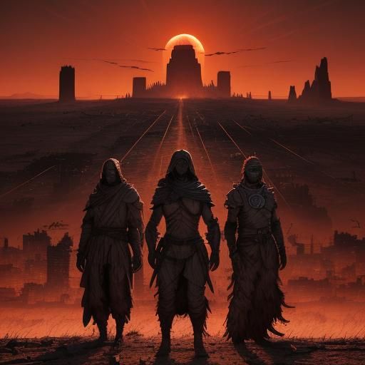 Apocalyptic Last Stand: Humanity's Defiant Heroism