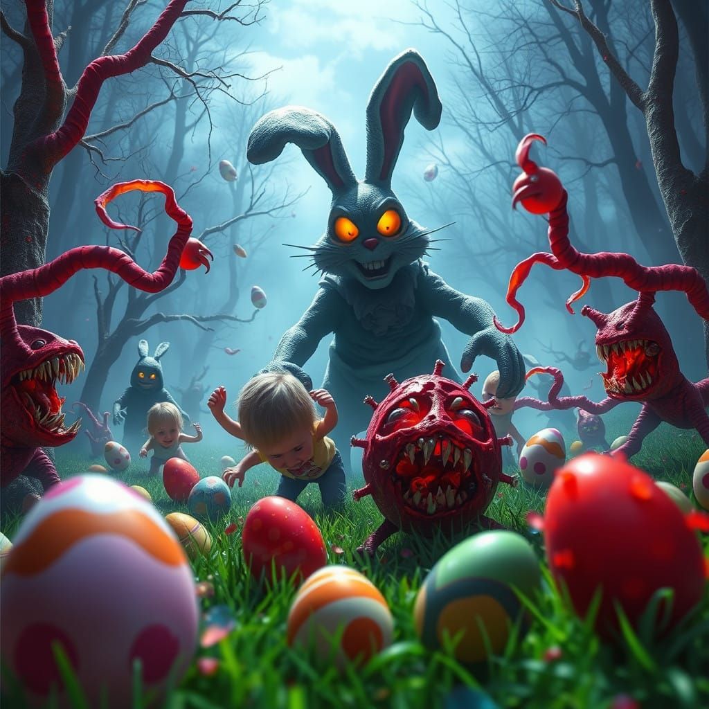 Terror in Hyperrealistic Easter Wonderland