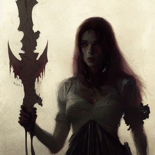 Sinister Pagan Girl Art