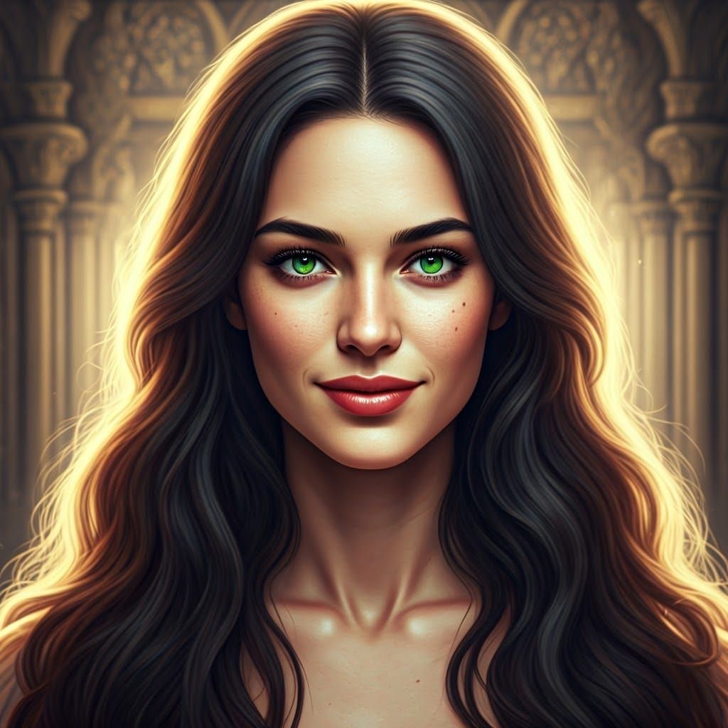 Ethereal Fantasy Portrait in Whimsical Architectural Dreamsc...