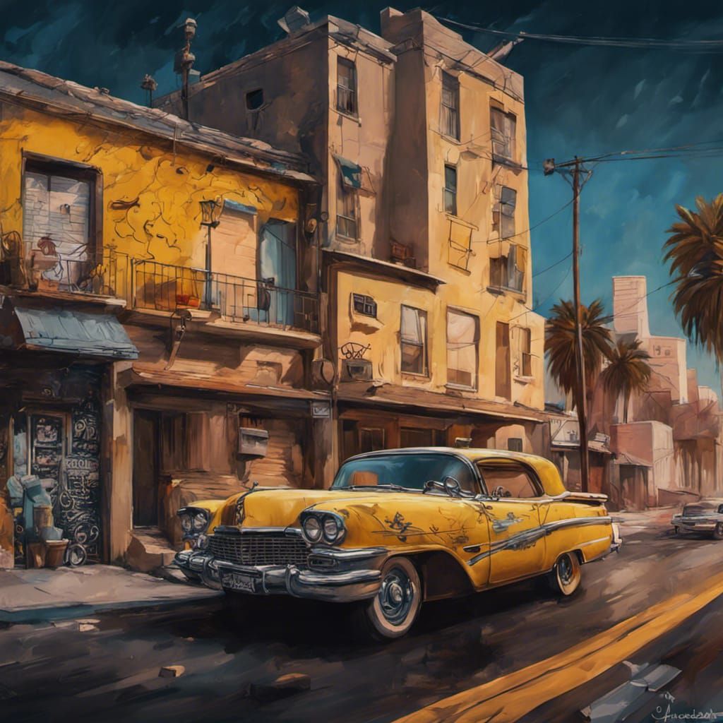 Los Angeles Mural: Elvis in Yellow Dress