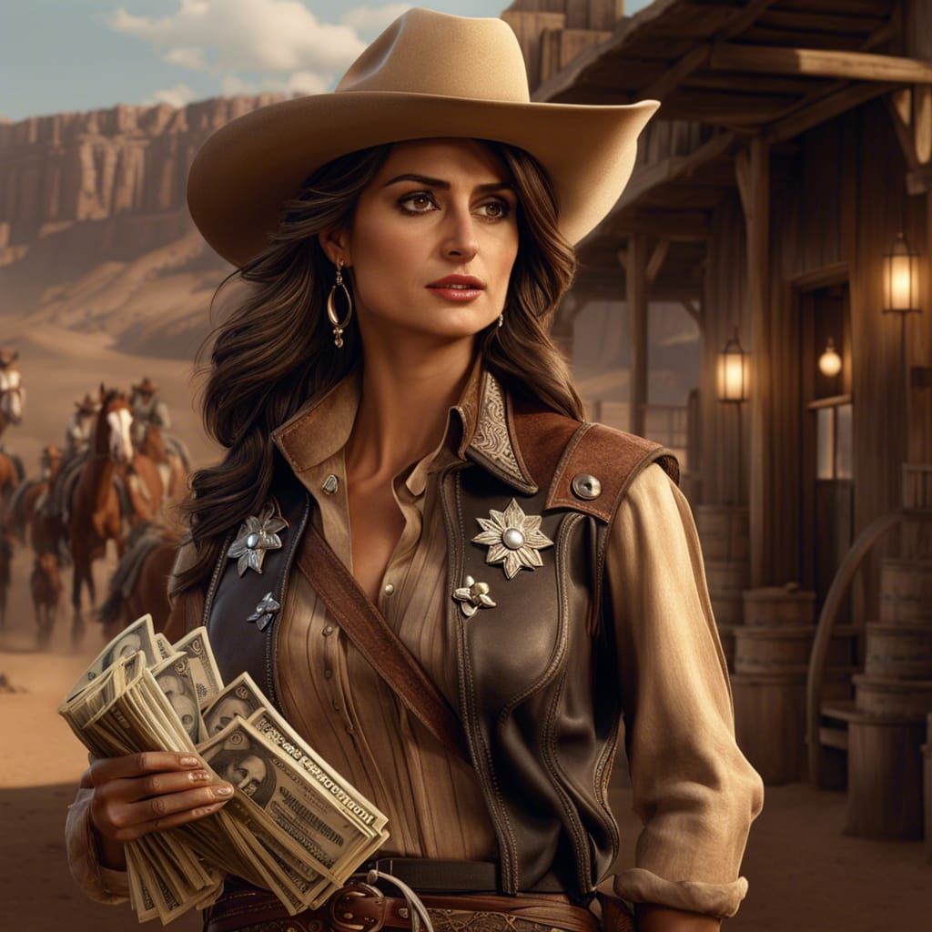 Penelope Cruz as Attractive Cowgirl in the Wild West