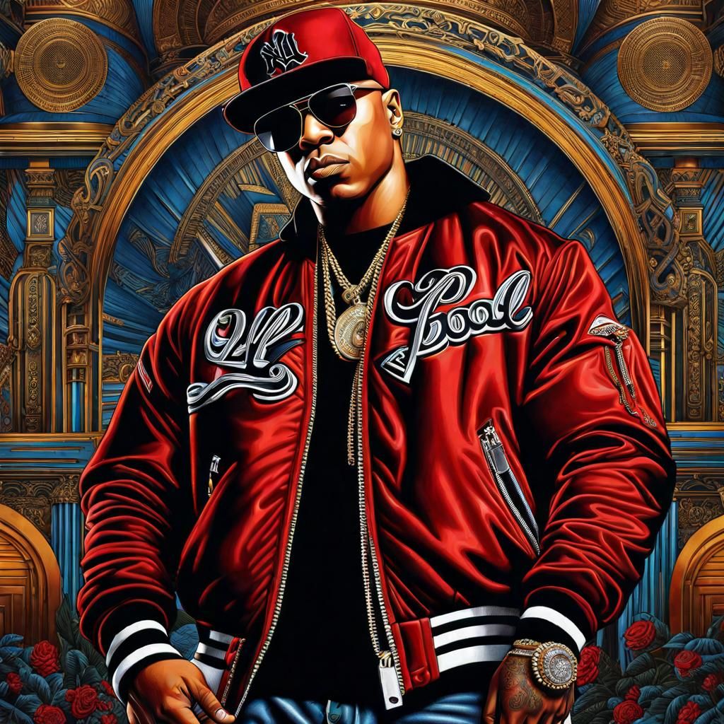 LL Cool J: Hyperrealistic Old School Hip Hop Illustration