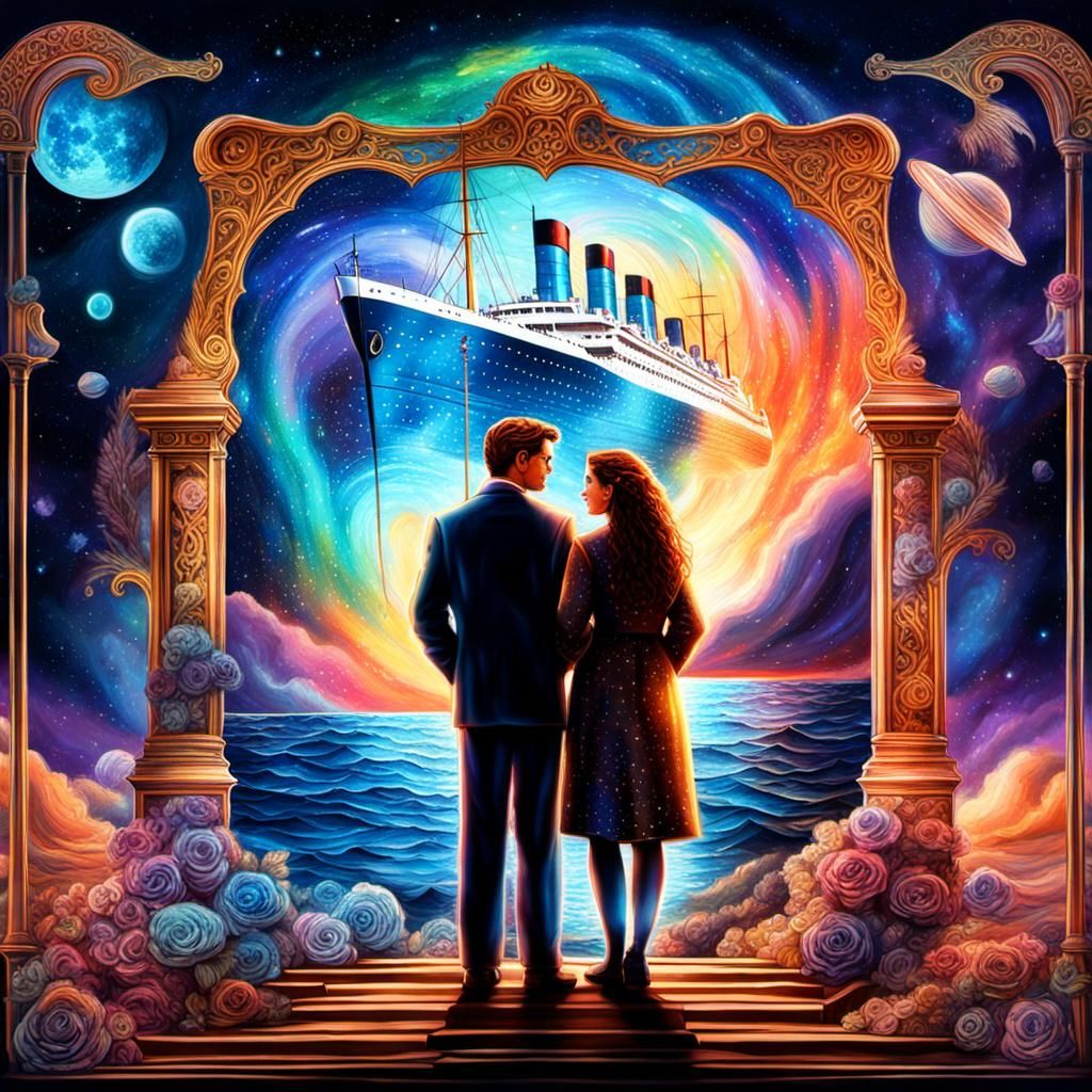 Titanic: Rose and Jack on Cinema Screen