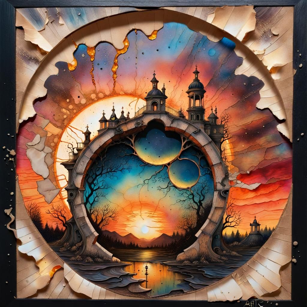 Surreal Worlds Collide in Rococo Double Exposure