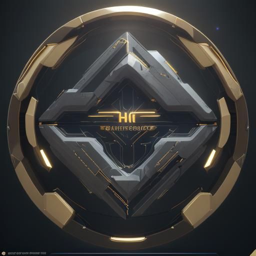 Futuristic Gold Device in Sci-Fi Style