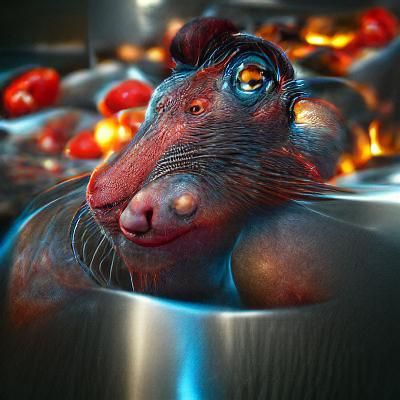 Remi in Hell: Hyperrealistic VRay Rendering