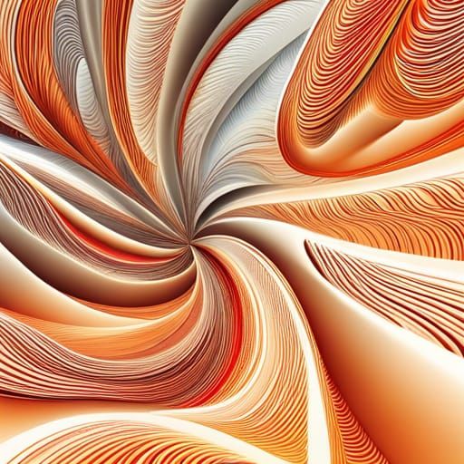 Abstract Fractal Angels in 3D Shading