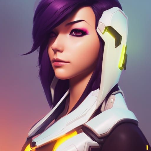 Overwatch Cosplay Portrait in Hyperdetailed Style