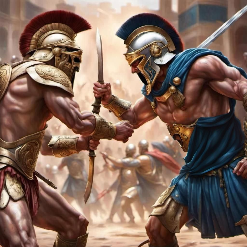 Detailed Armored Warrior in Splash Art Style