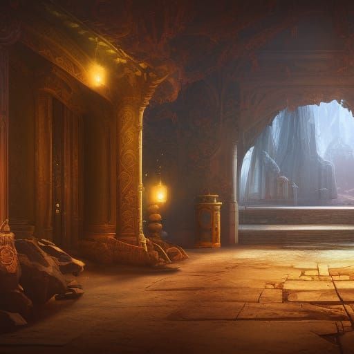 Lost Dirty Room in Detailed Matte Painting