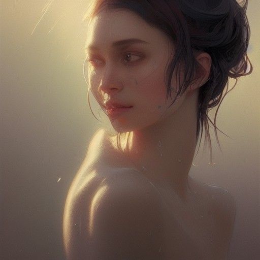 Anxiety Portrait in Hyperdetailed Art Nouveau Style