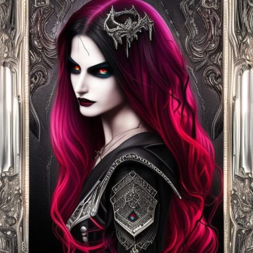 Dark Academia Zombie Elf with Red Hair