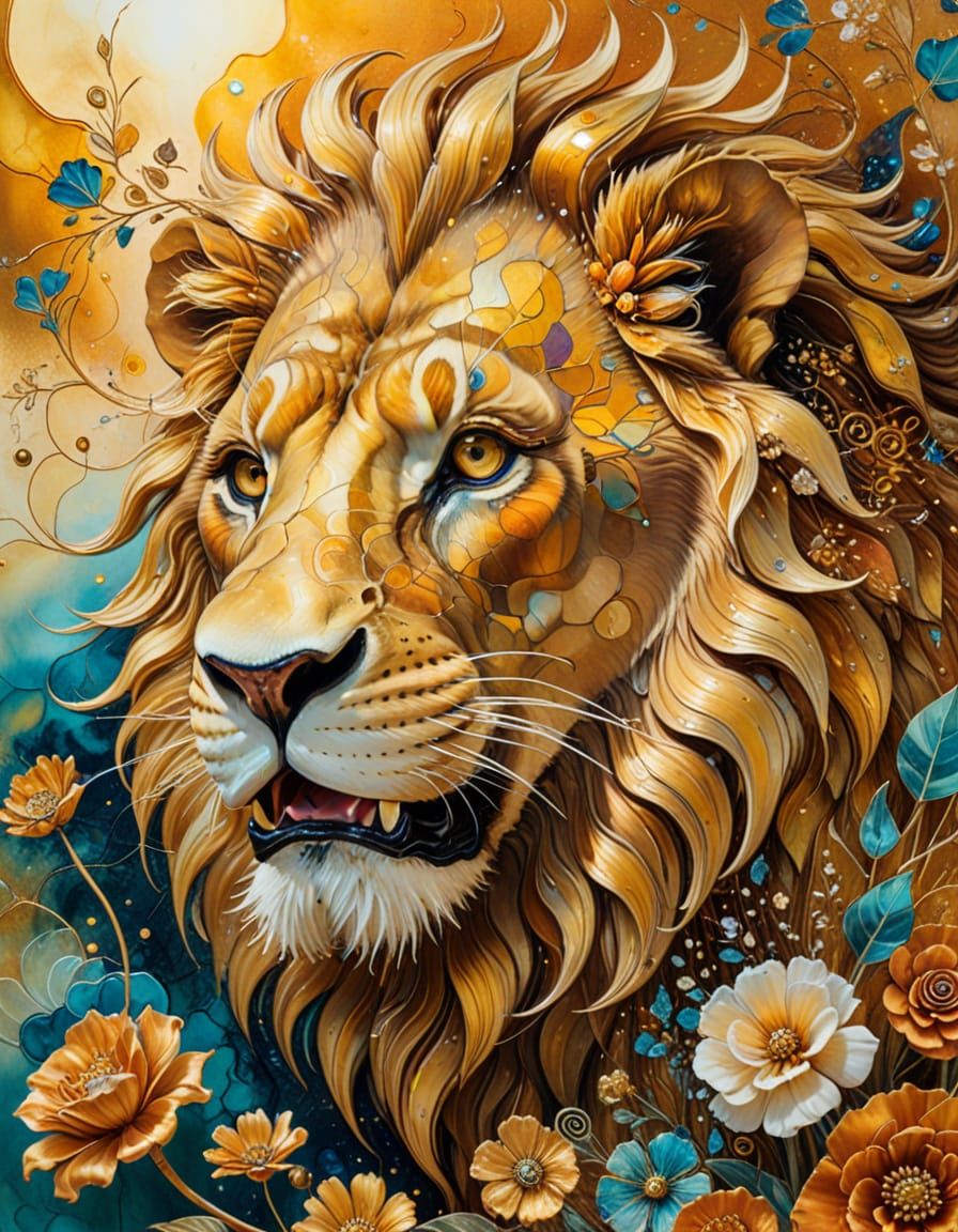 Lion and Duck in Surrealist Painting