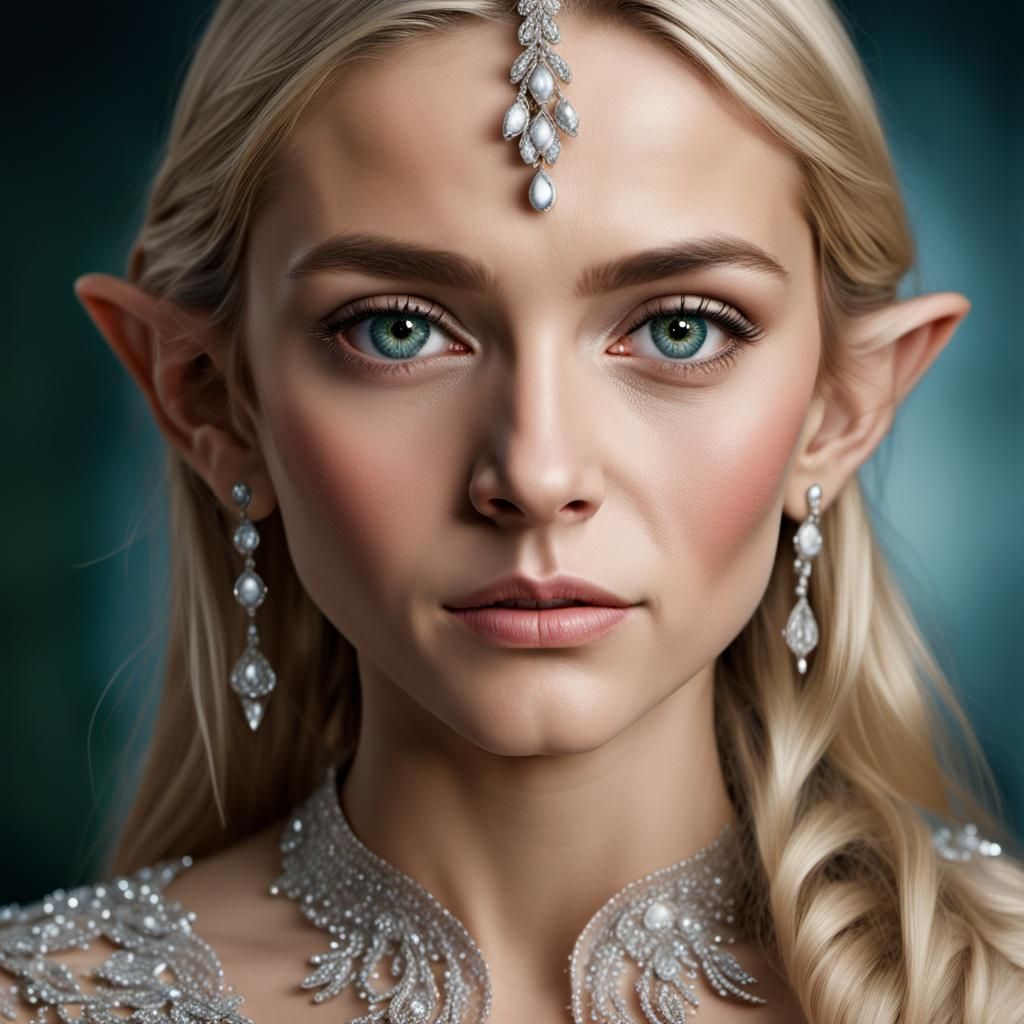Elegant Elf Portrait in Professional Photography Style