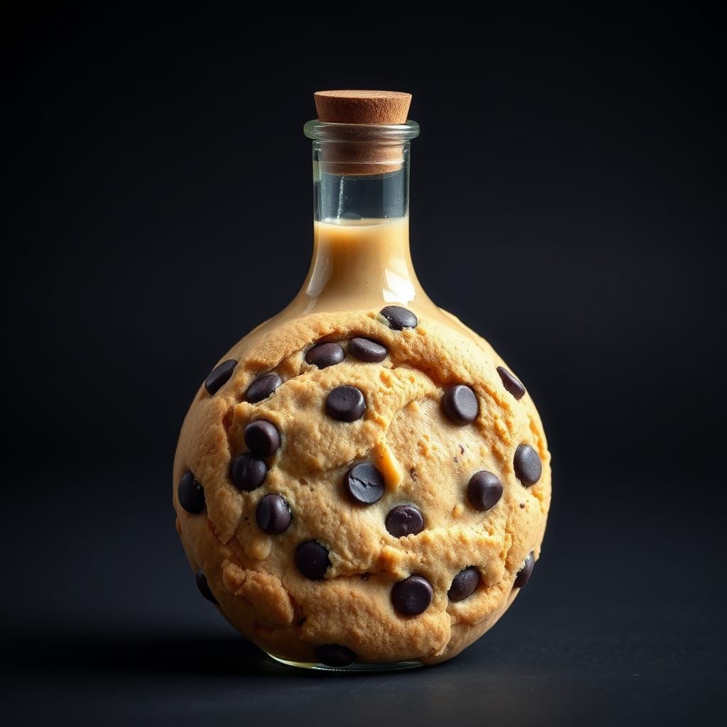 Realistic Potion of Cookies in Cookie Flask