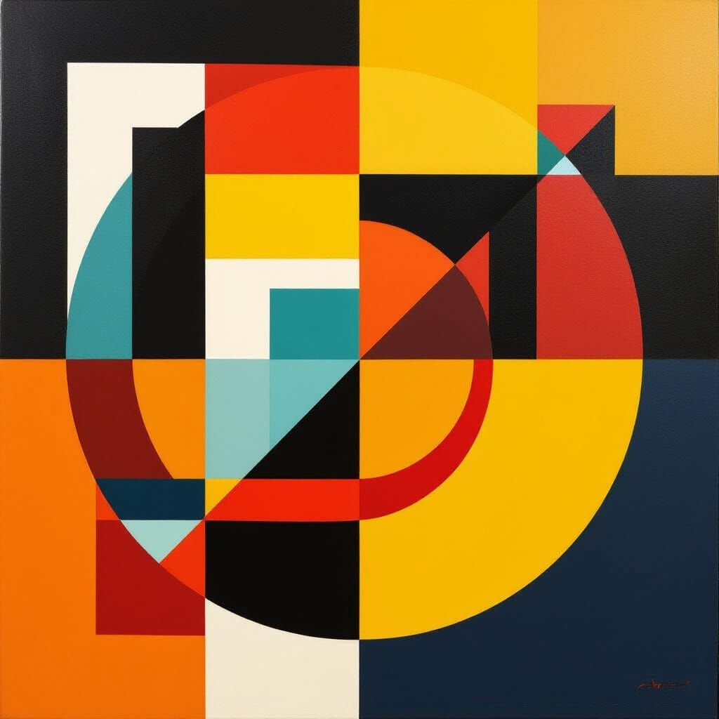 Vibrant Abstract Shape in Geometric Style