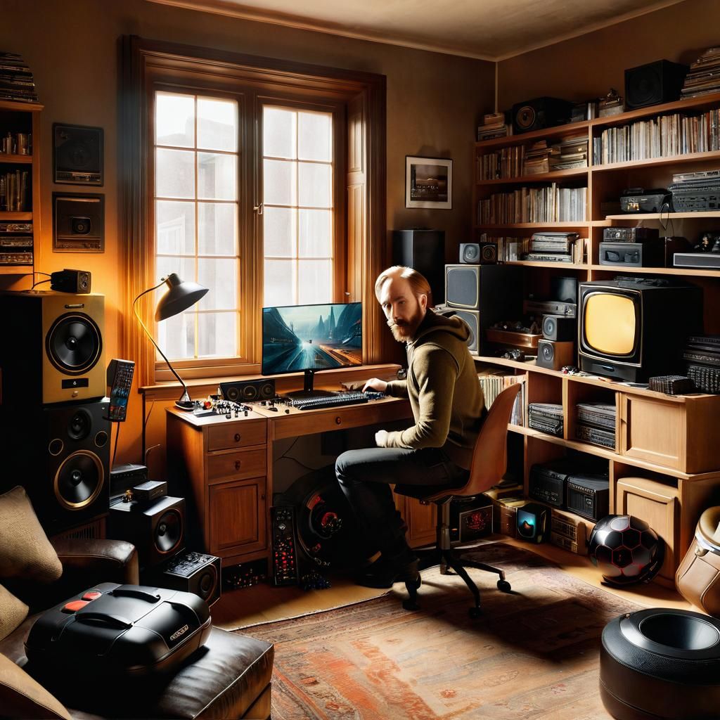 Asmongold Cleans, Hyperrealistic Portrait