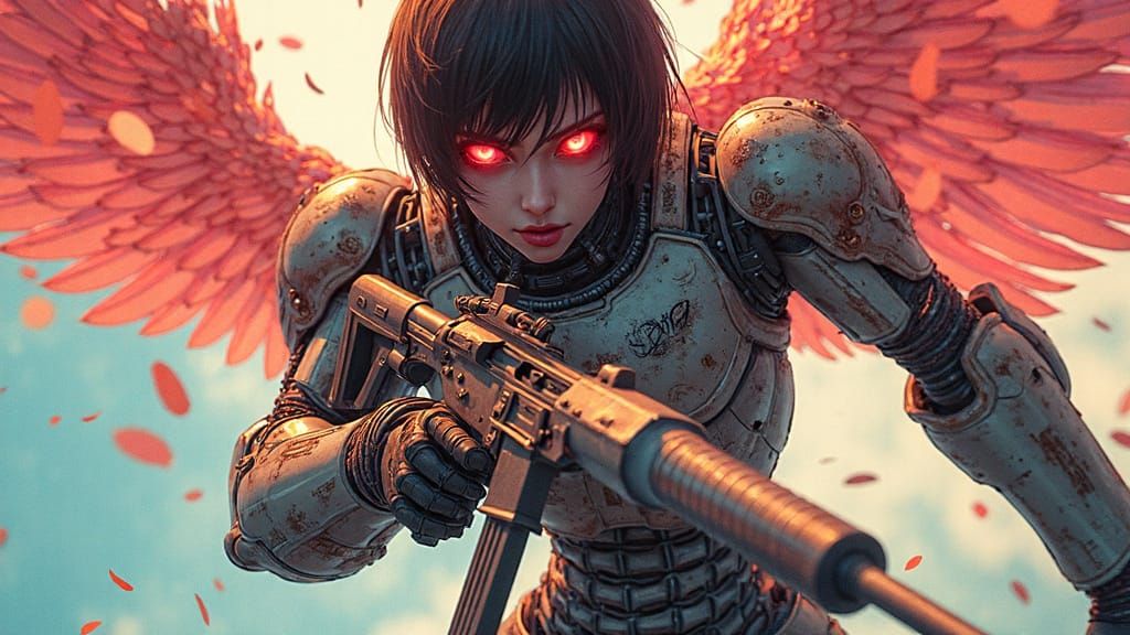 Æon Flux in Anime Biopunk Style