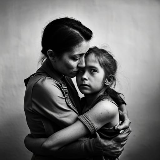 Touching Portrait of Soldier and Daughter