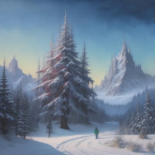 Winter Wonderland: Gouache and Watercolor Impression