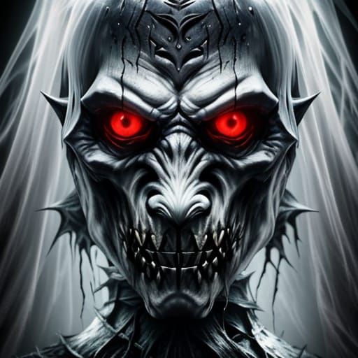 Surreal Horror Lady Emerges from Dark Lake Water in a Menaci...