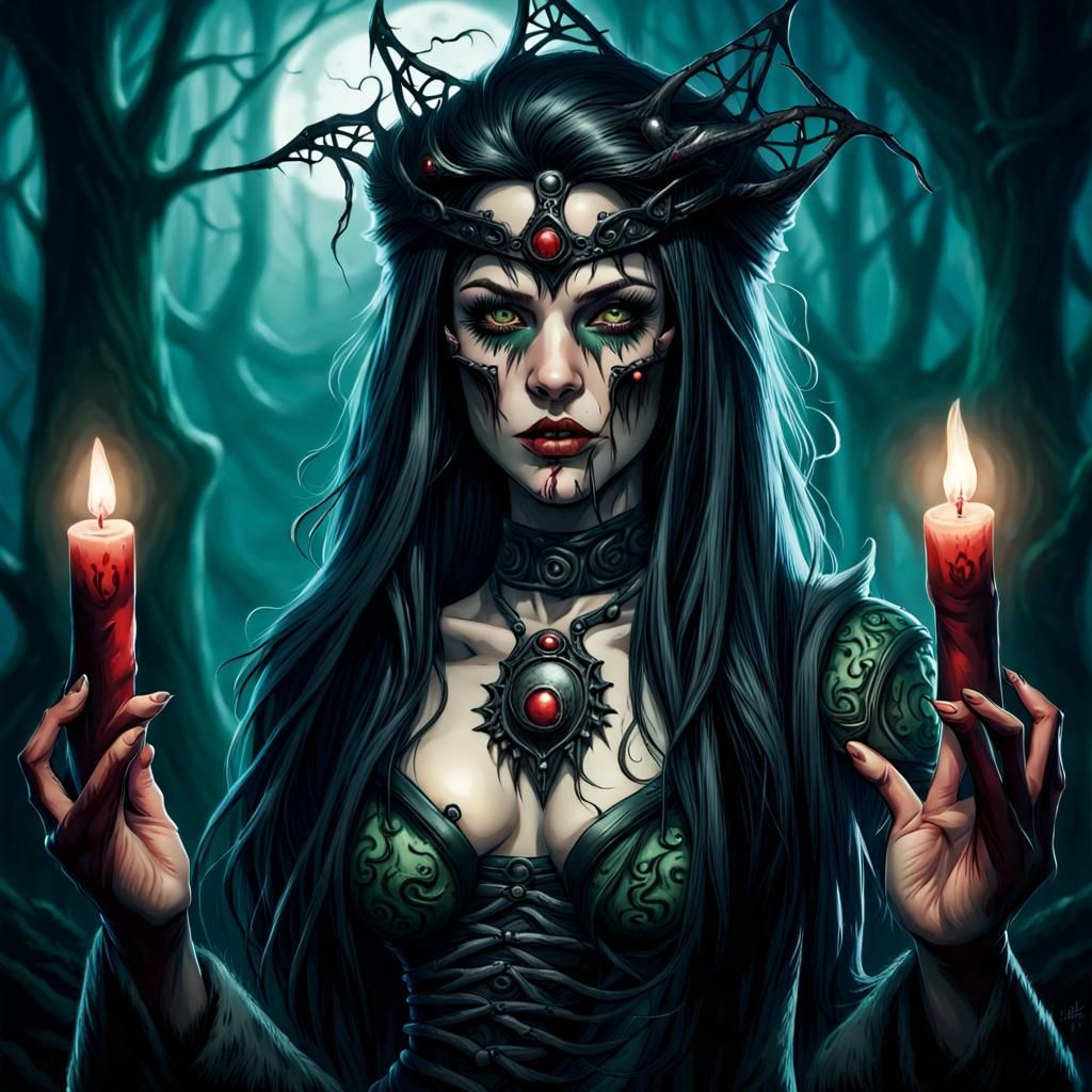Eerie Enchantress Generated by AI