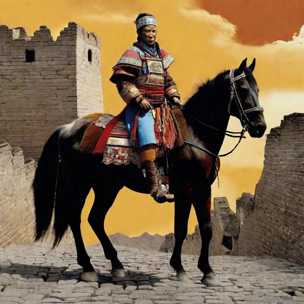 Nomad on Great Wall: Surreal Dada Collage