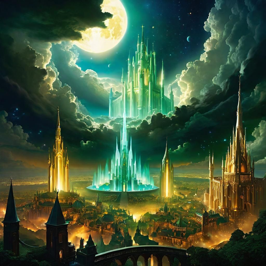 Celestial Cloud City: Ethereal Fantasy Landscape