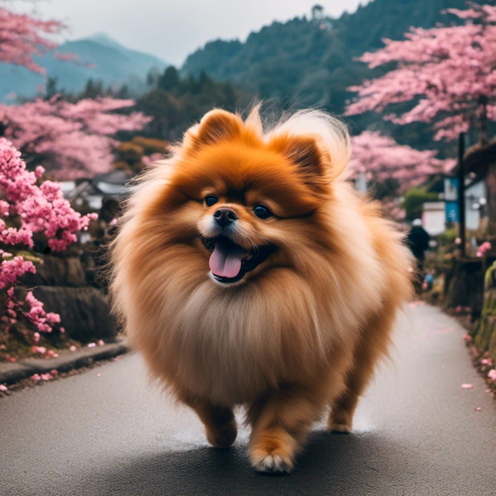 Giant Pomeranian Roams Japan in Hyperreal Style