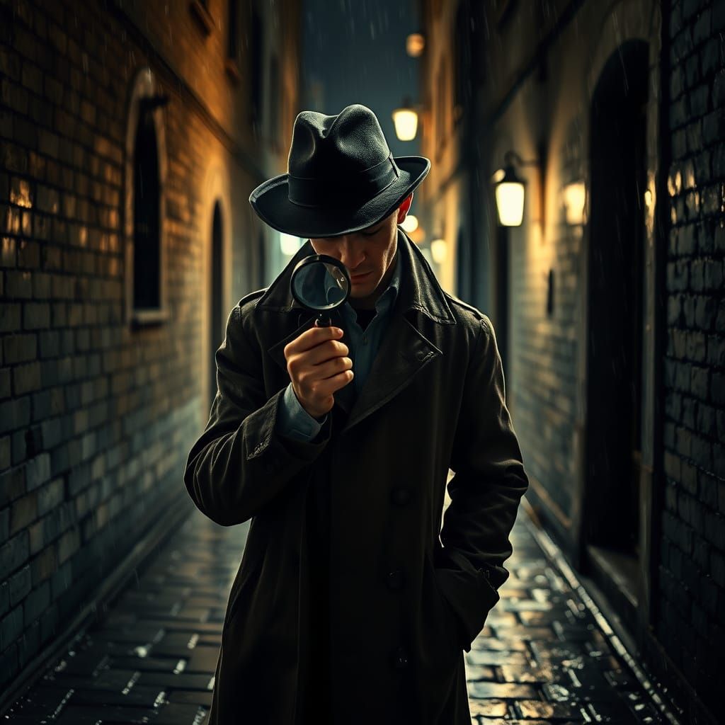 Mysterious Alleyway Scene in Moody Cinematic Style