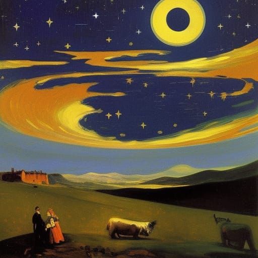 Surreal Starry Night: End of the World