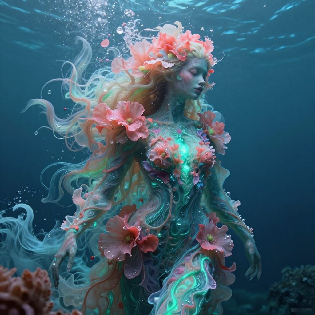 Ethereal Ocean Flower Entity in 8K