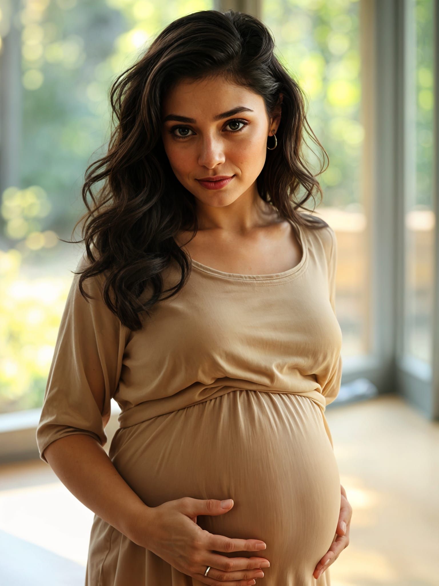 Serene Motherhood in a Gentle Glow