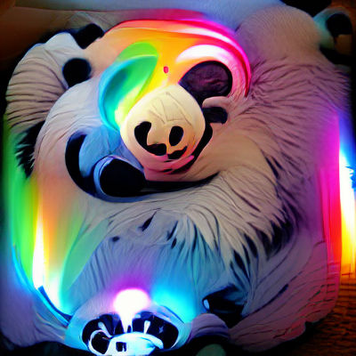 Rainbow Panda: A Luminous Spectacle of Color