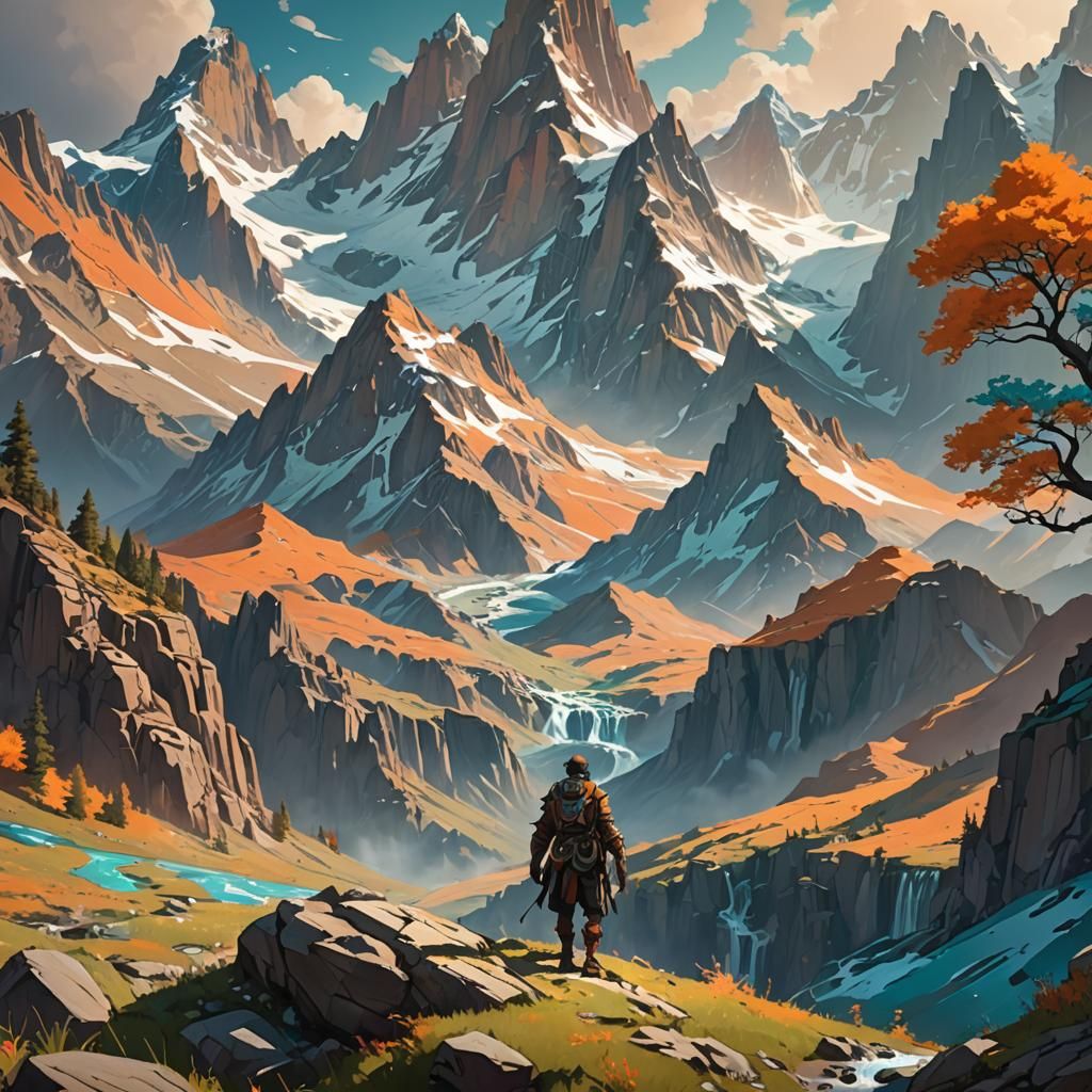 Hyperdetailed Landscape with Dynamic Lighting