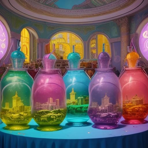 Fishbowl City in Ethereal Style