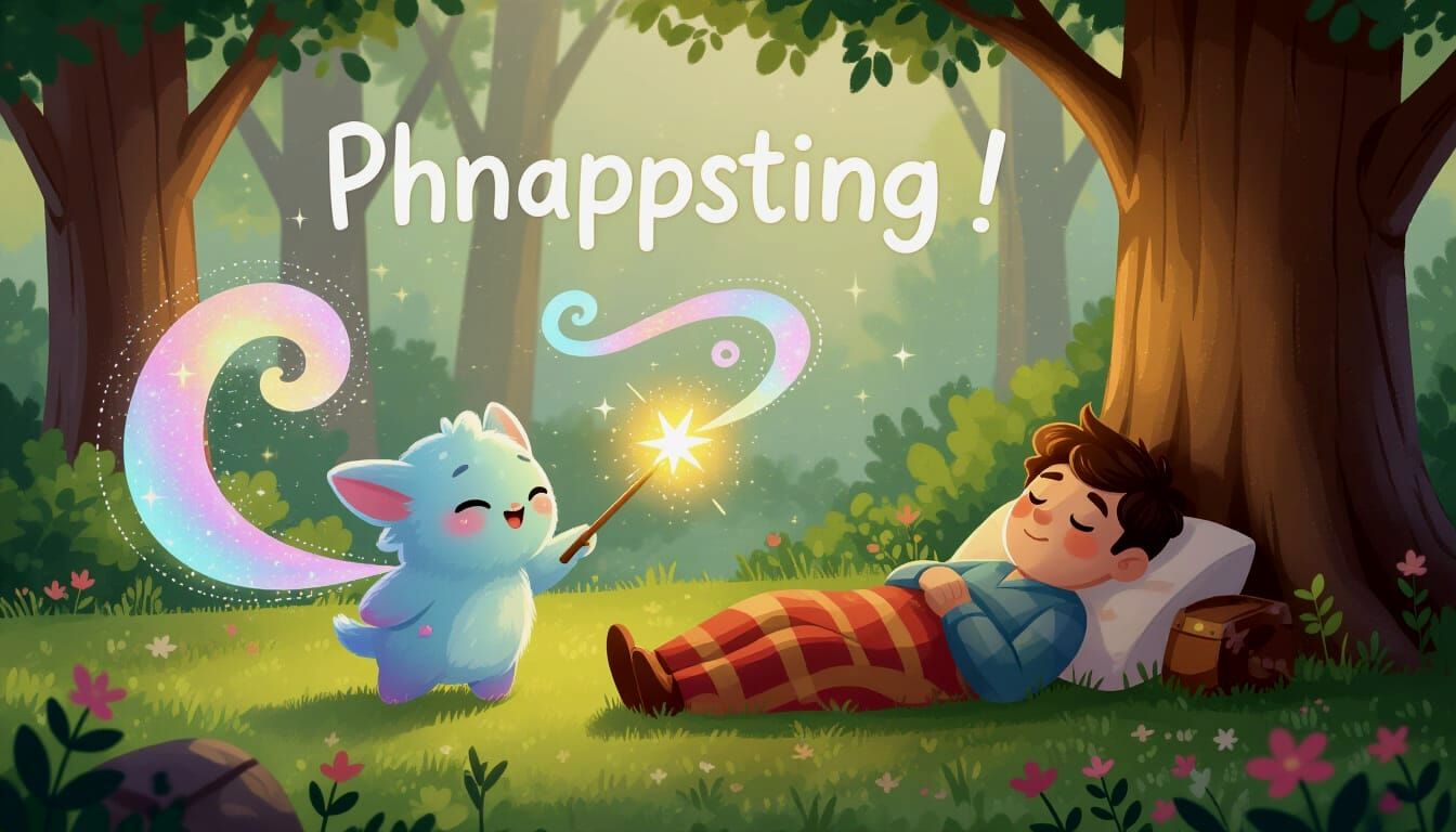 Magical Creature Wakes Sleeping Man With Wand