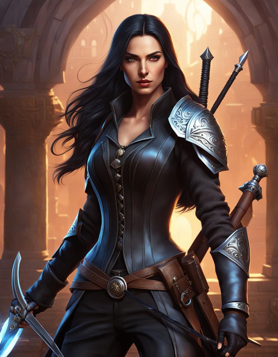 Young Female Mercenary Concept Art in 8K