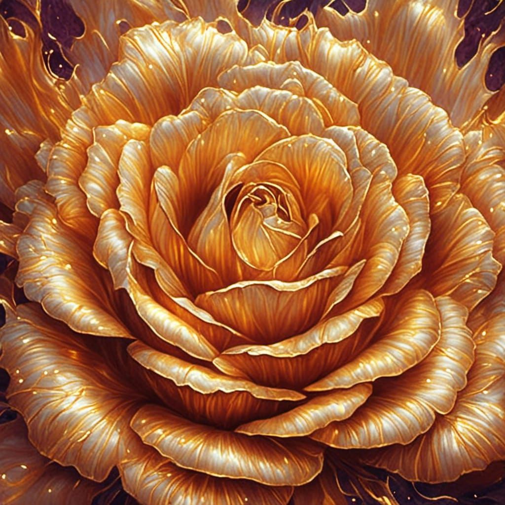 Molten Gold Rose: A Mesmerizing Creation