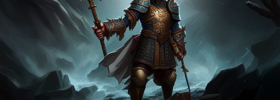 Goloma Champion in Full Armor: Matte Painting
