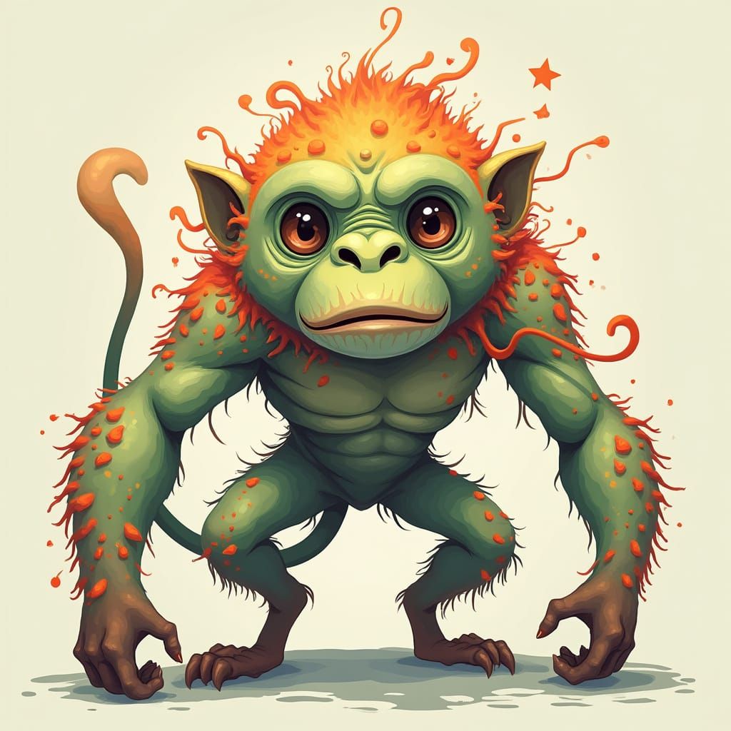 Fantastical Hybrid Creature in Whimsical Style