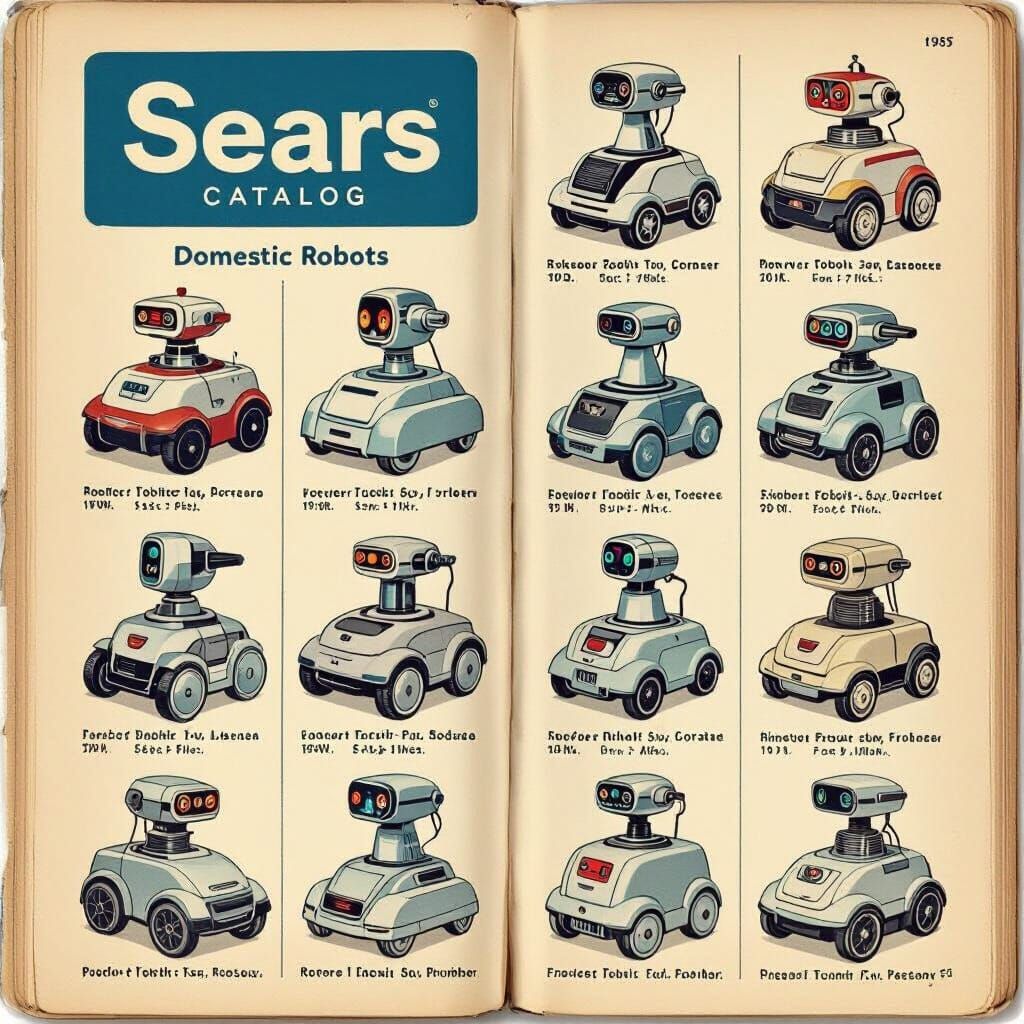 Vintage Sears Catalog of Domestic Robots