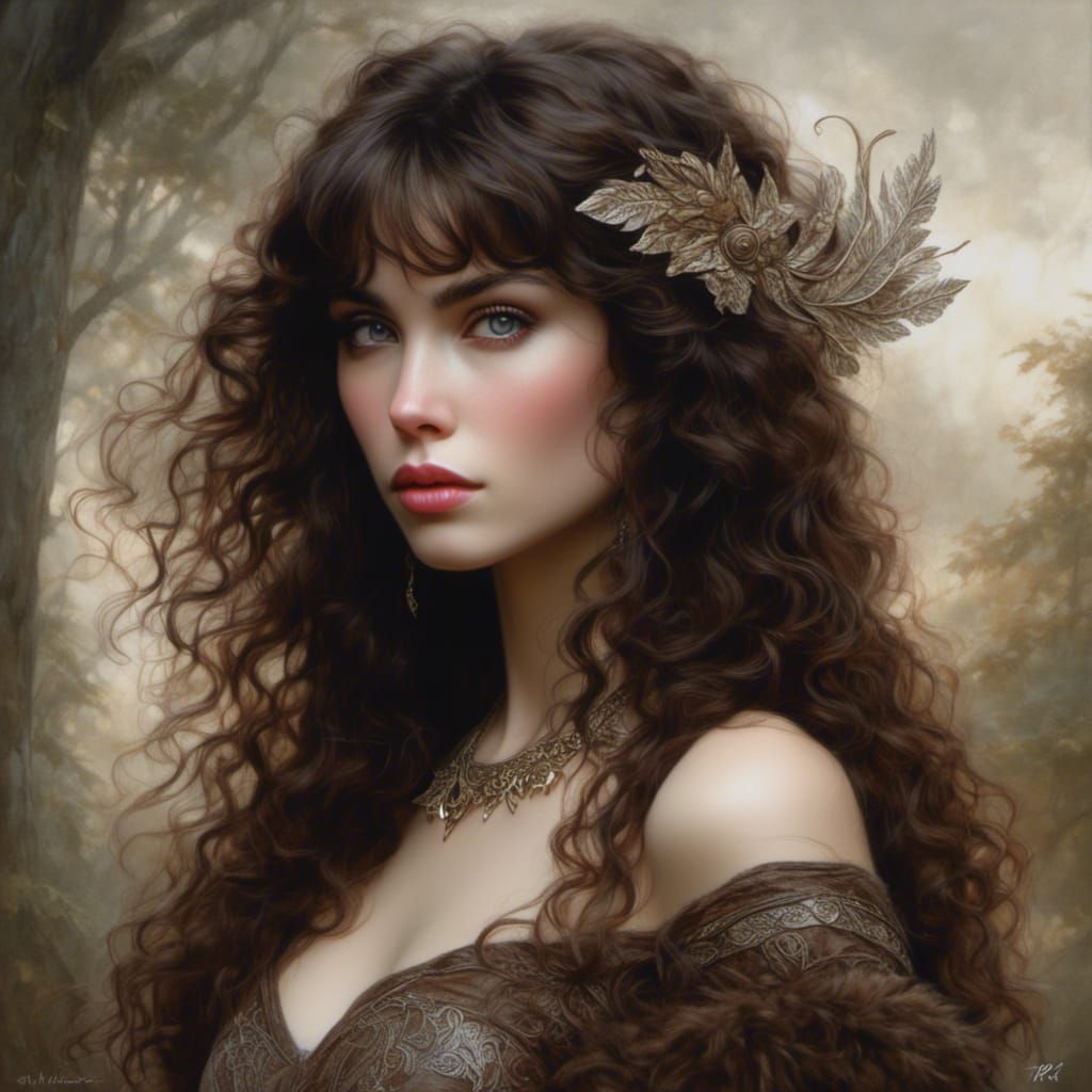 Fantasy Elf Portrait in Hyperreal Redshift Style