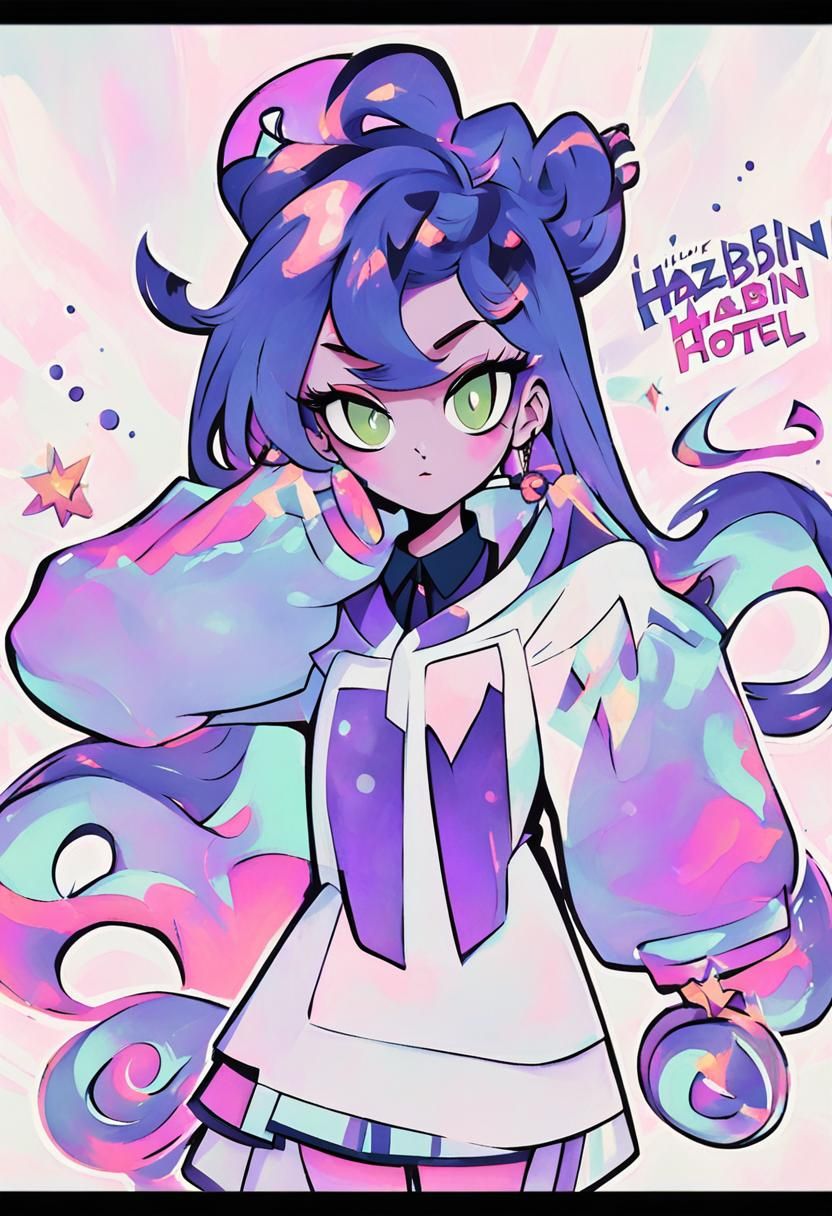 Hazbin Hotel Style Female Character
