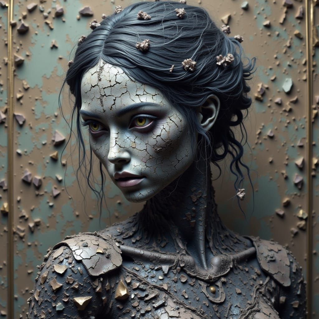 Fragmented Figure: Ethereal Disjointed Forms