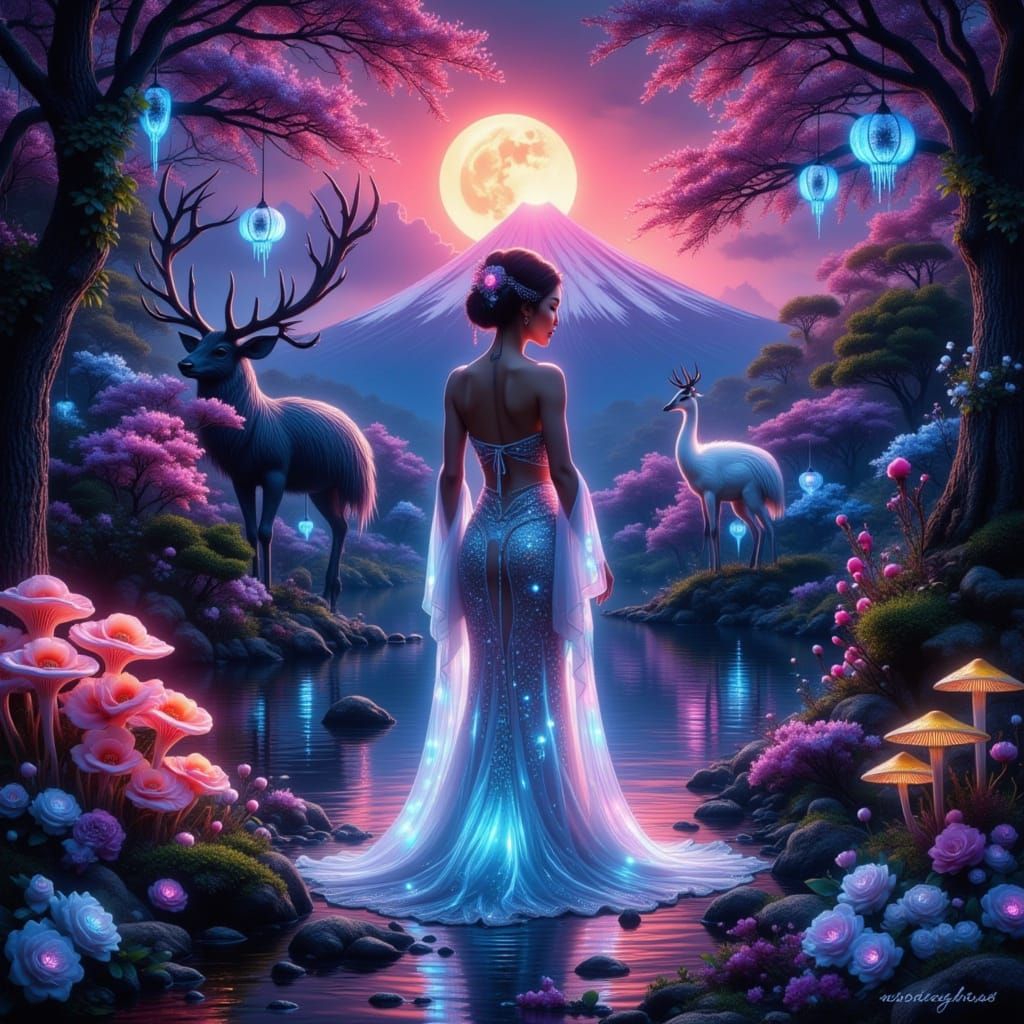 Moonrise Over the Sacred Grove