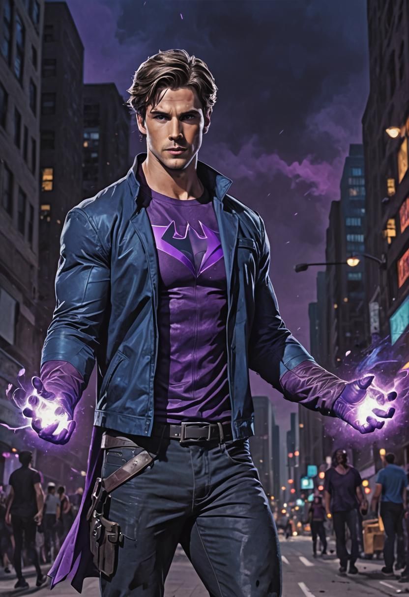 Vigilante Superhero Concept Art in Comic Book Style