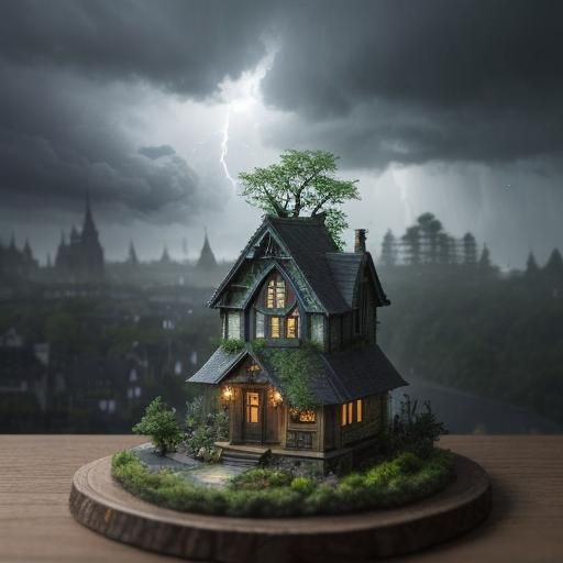 Micro Droplet Reflecting a Miniature World