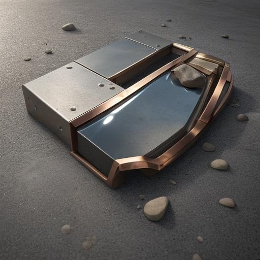 Metallic Textures in Synthwave Style